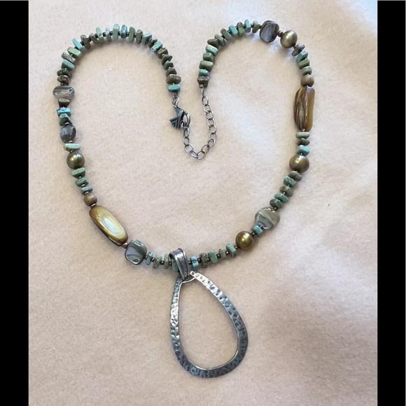 Silpada Hammered Oxidized Sterling Silver Necklace. - Picture 3 of 5